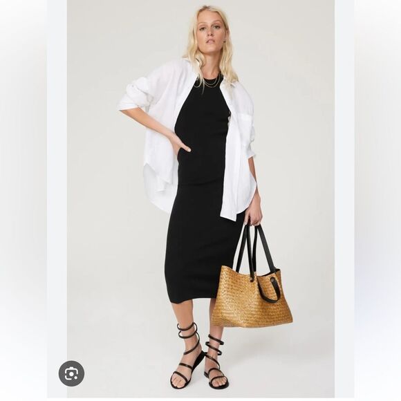 $285 A.L.C Black Marc Midi dress Small NWT - Picture 3 of 9